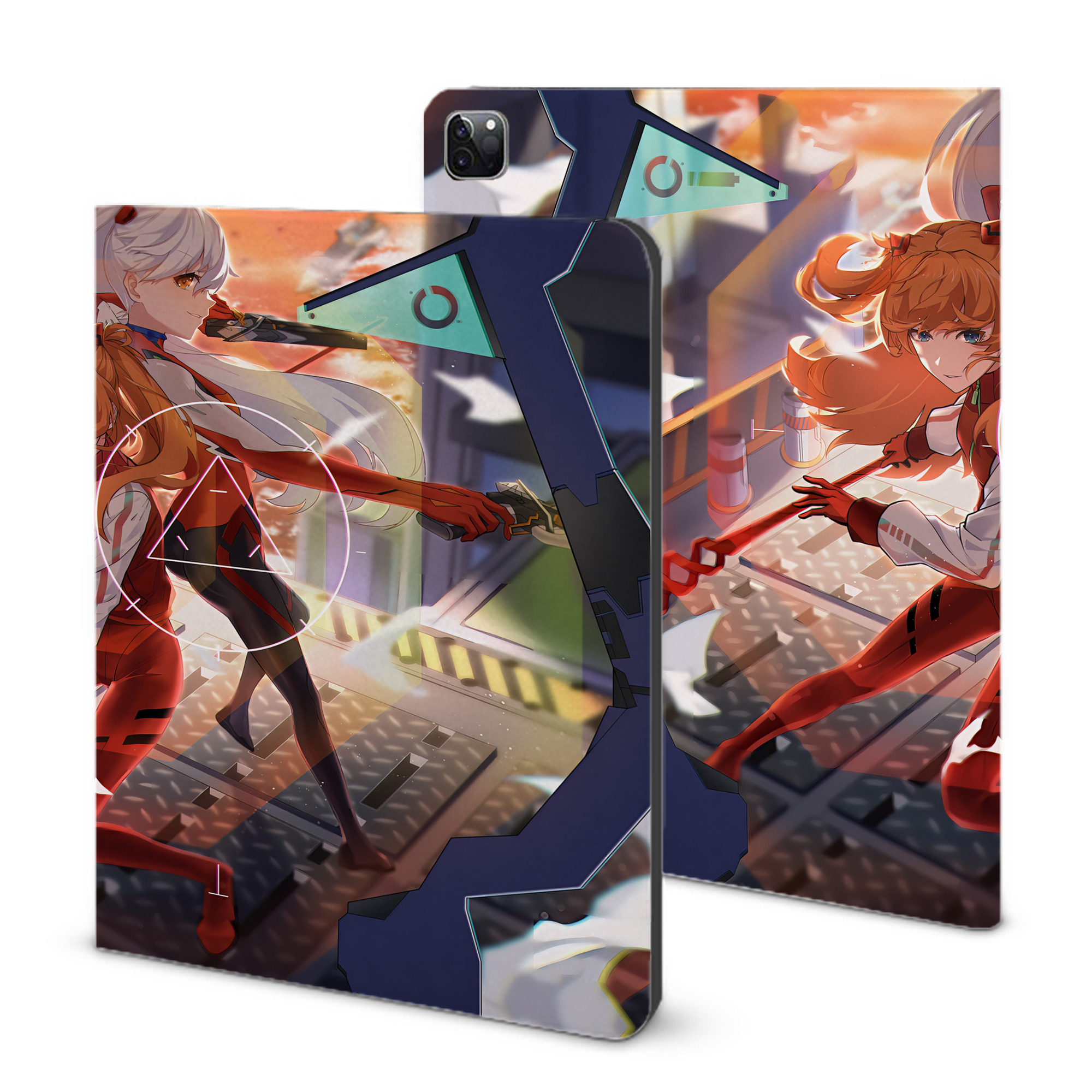 （画像用） EVA 新世紀エヴァンゲリオン IPad ケース ブック型 PUレザー TPU 耐衝撃 軽量 薄型 ペン収納なし 全面保護 IPad 各モデル対応